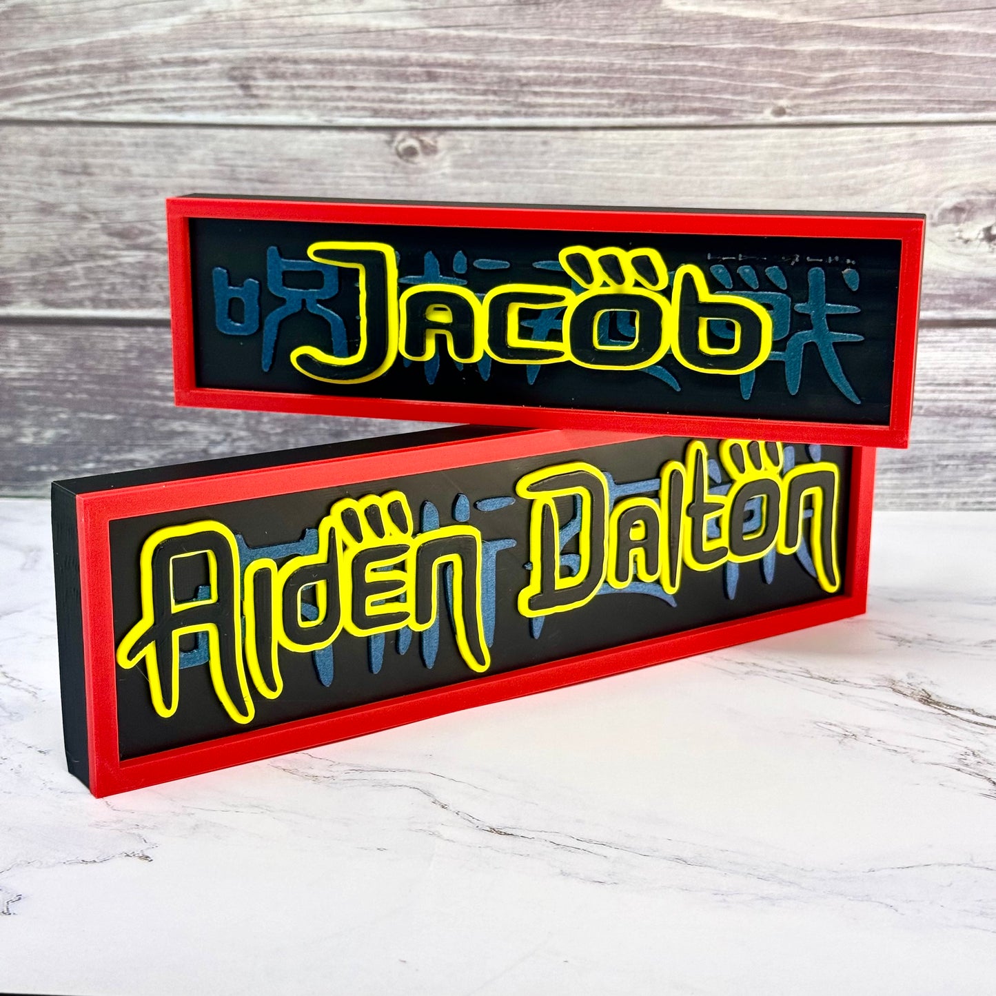 Jujutsu Kaisen-Inspired Personalized Custom 3D-Printed Name Sign