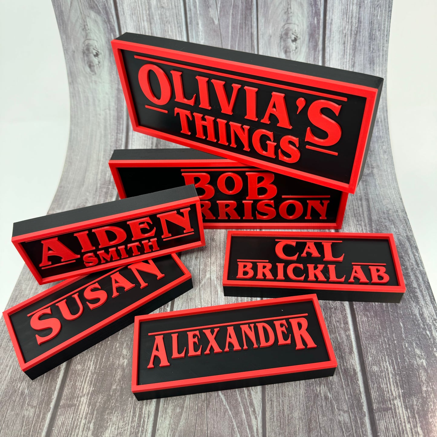 Stranger Things-Inspired Personalized Custom 3D-Printed Name Sign