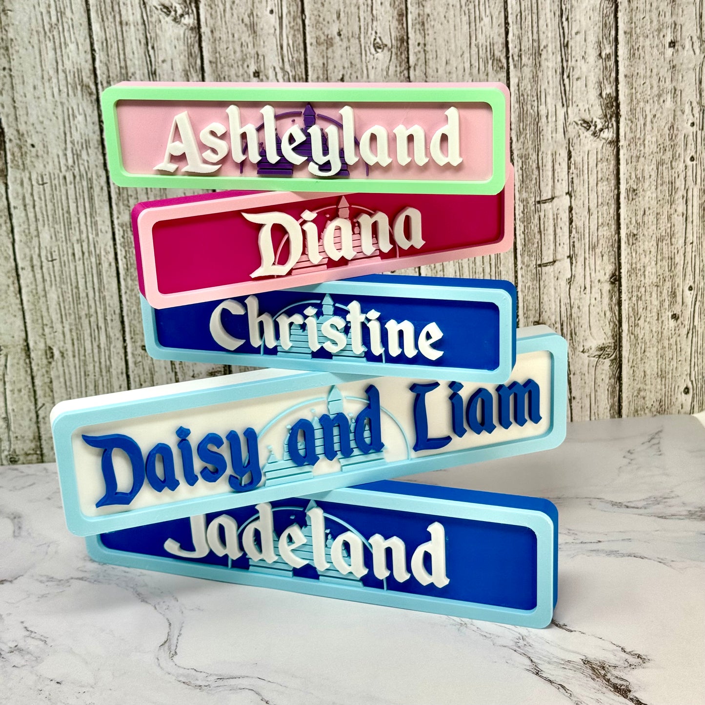 Disneyland-Inspired Personalized Custom 3D-Printed Name Sign