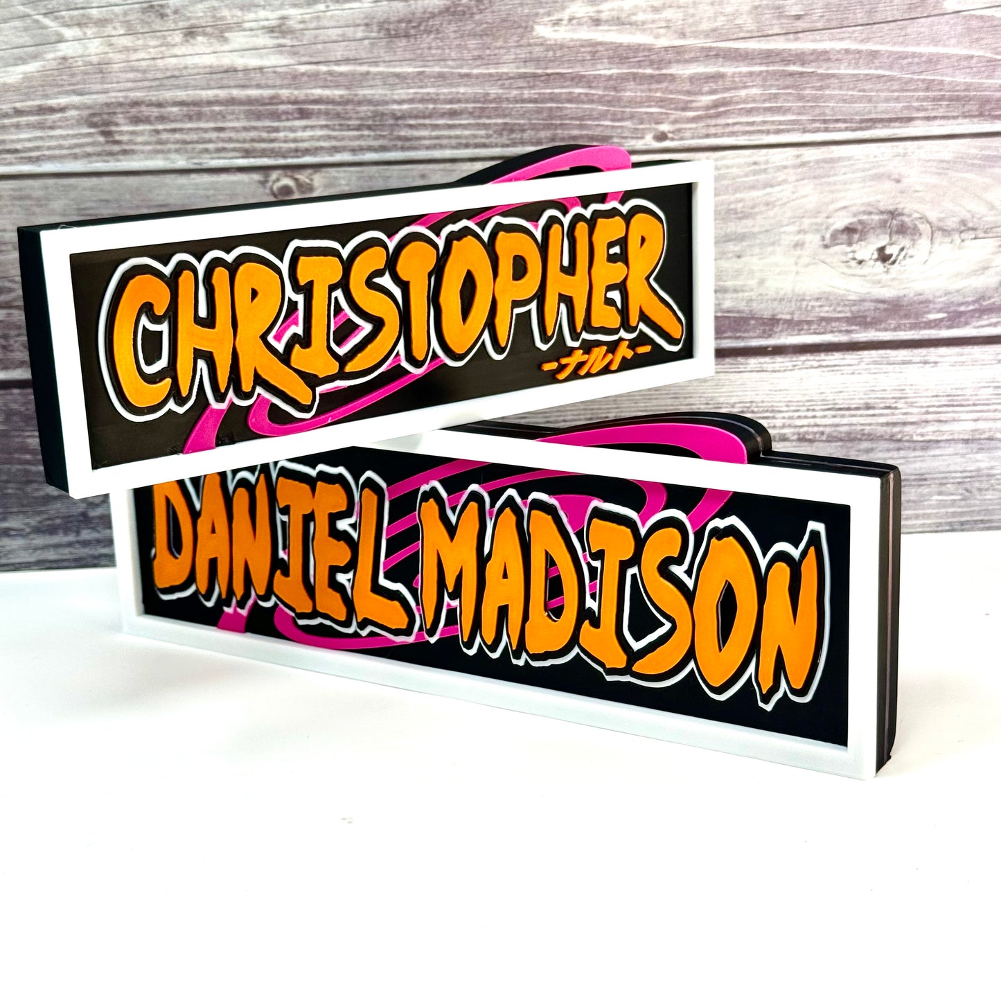 Naruto-Inspired Personalized Custom 3D-Printed Name Sign