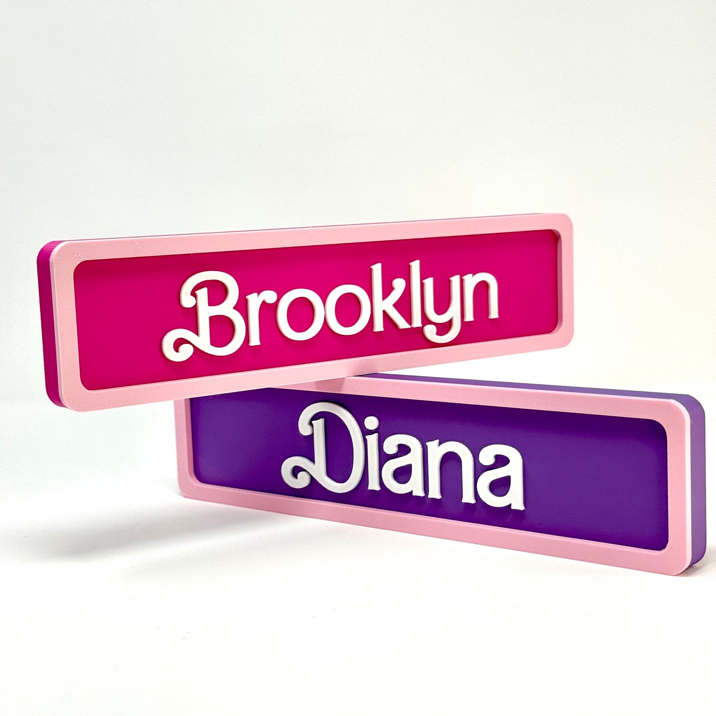 Barbie-Inspired Personalized Custom 3D-Printed Name Sign