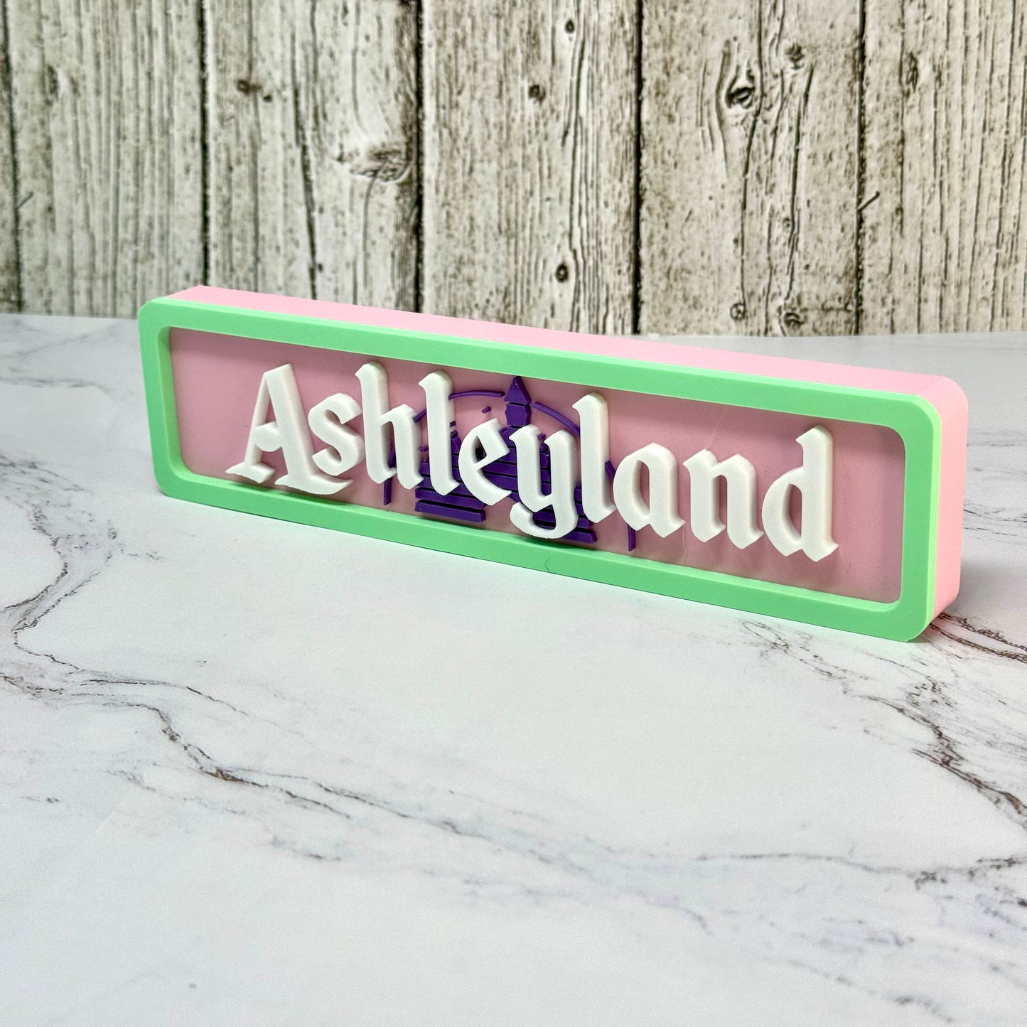 Disneyland-Inspired Personalized Custom 3D-Printed Name Sign