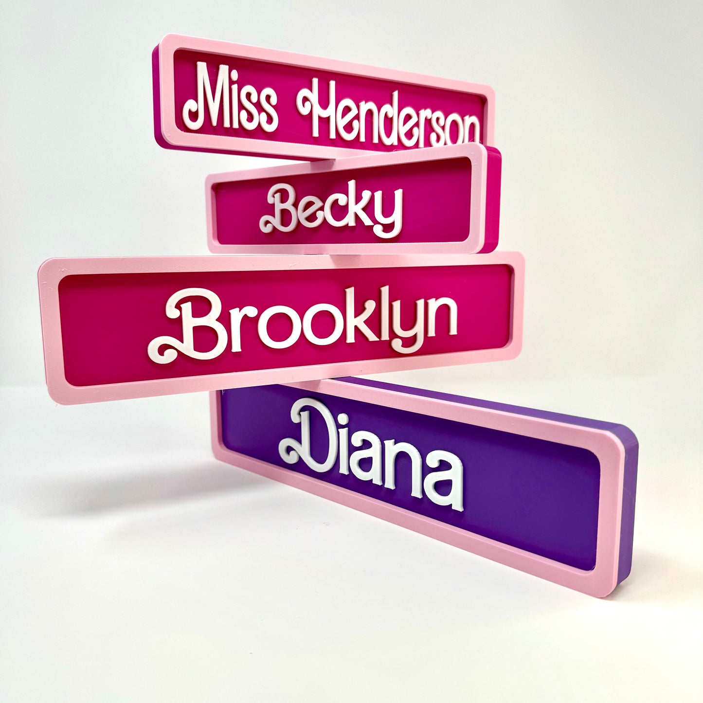 Barbie-Inspired Personalized Custom 3D-Printed Name Sign