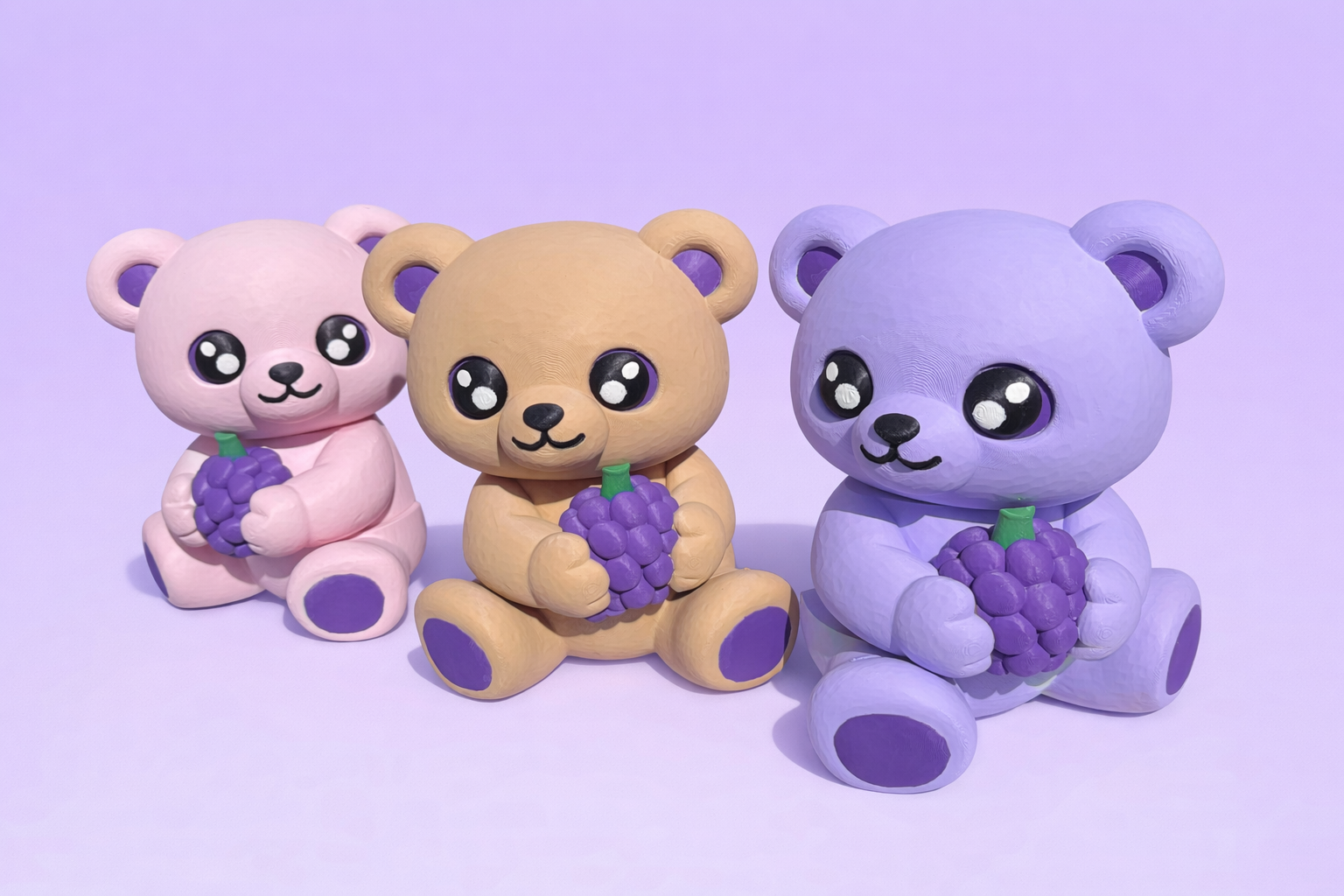 XL Boysenberry Bear – CAL BrickLab 3D