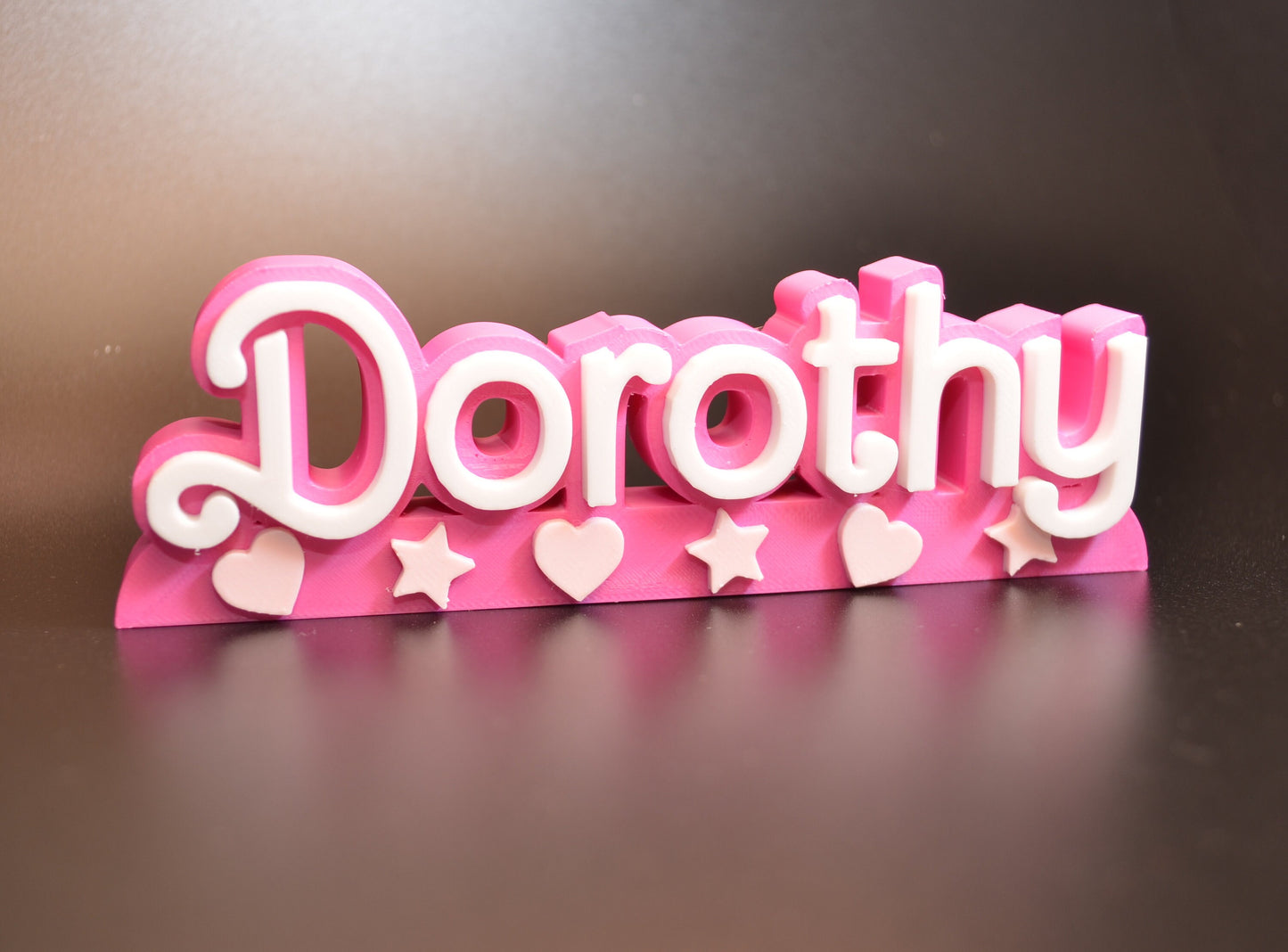 Barbie-Inspired Personalized Custom 3D-Printed Name Sign