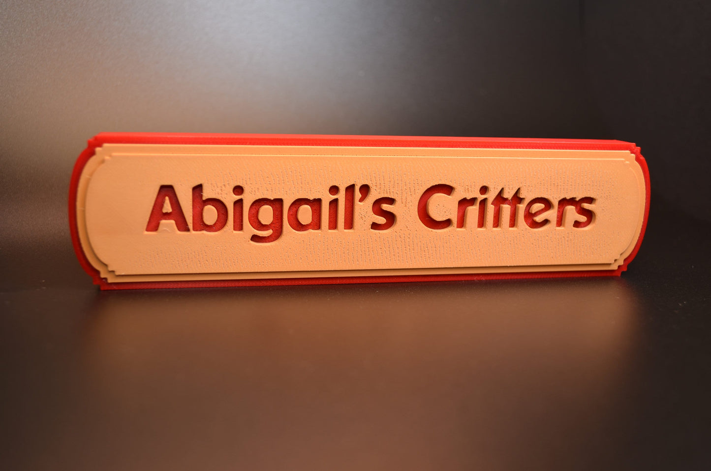 Calico Critters-Inspired Personalized Custom 3D-Printed Name Sign