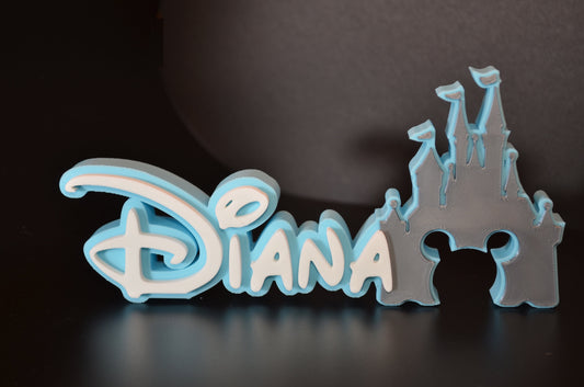 Disney-Inspired Personalized Custom 3D-Printed Name Sign