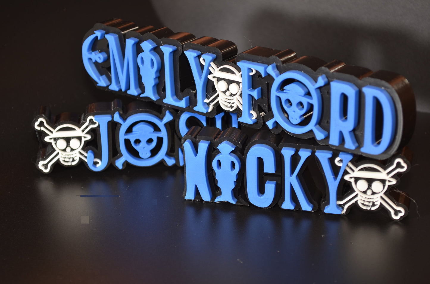 One Piece-Inspired Personalized Custom 3D-Printed Name Sign