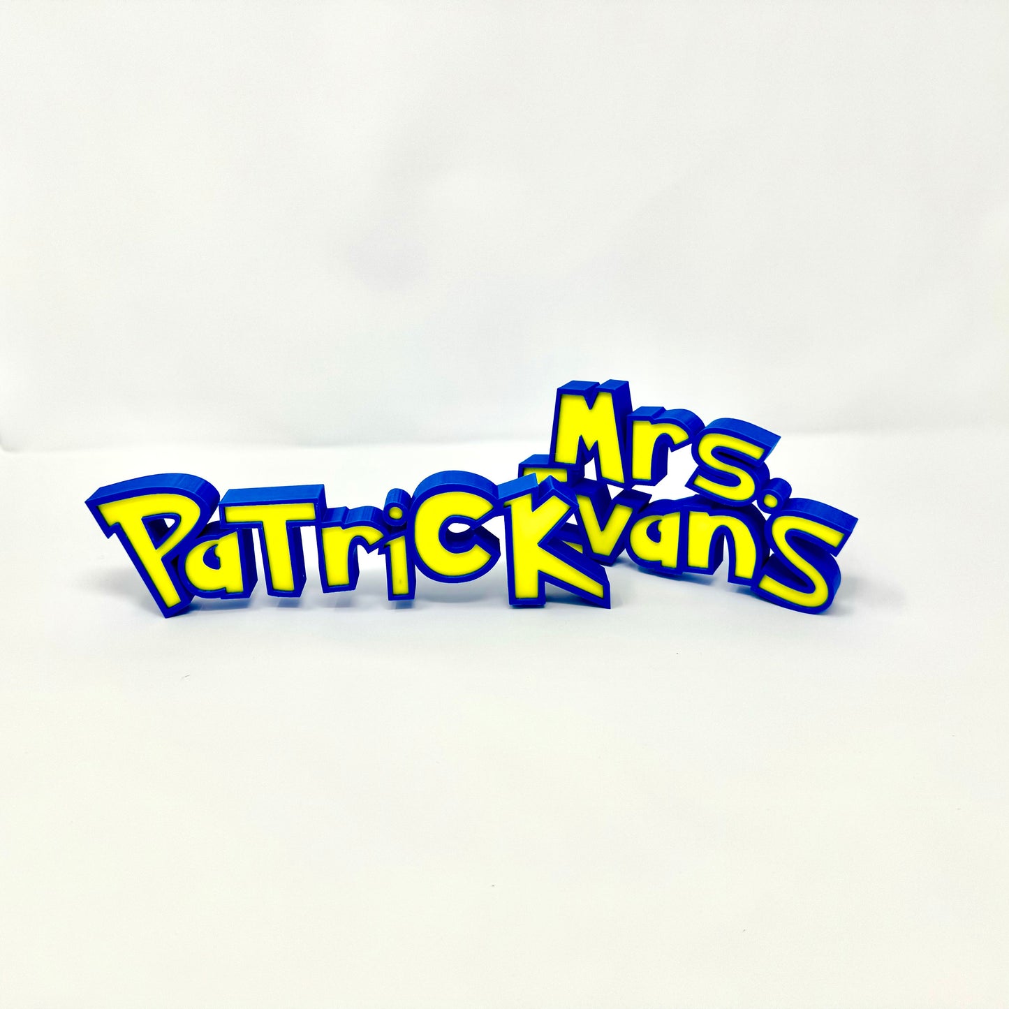 Pokemon-Inspired Personalized Custom 3D-Printed Name Sign