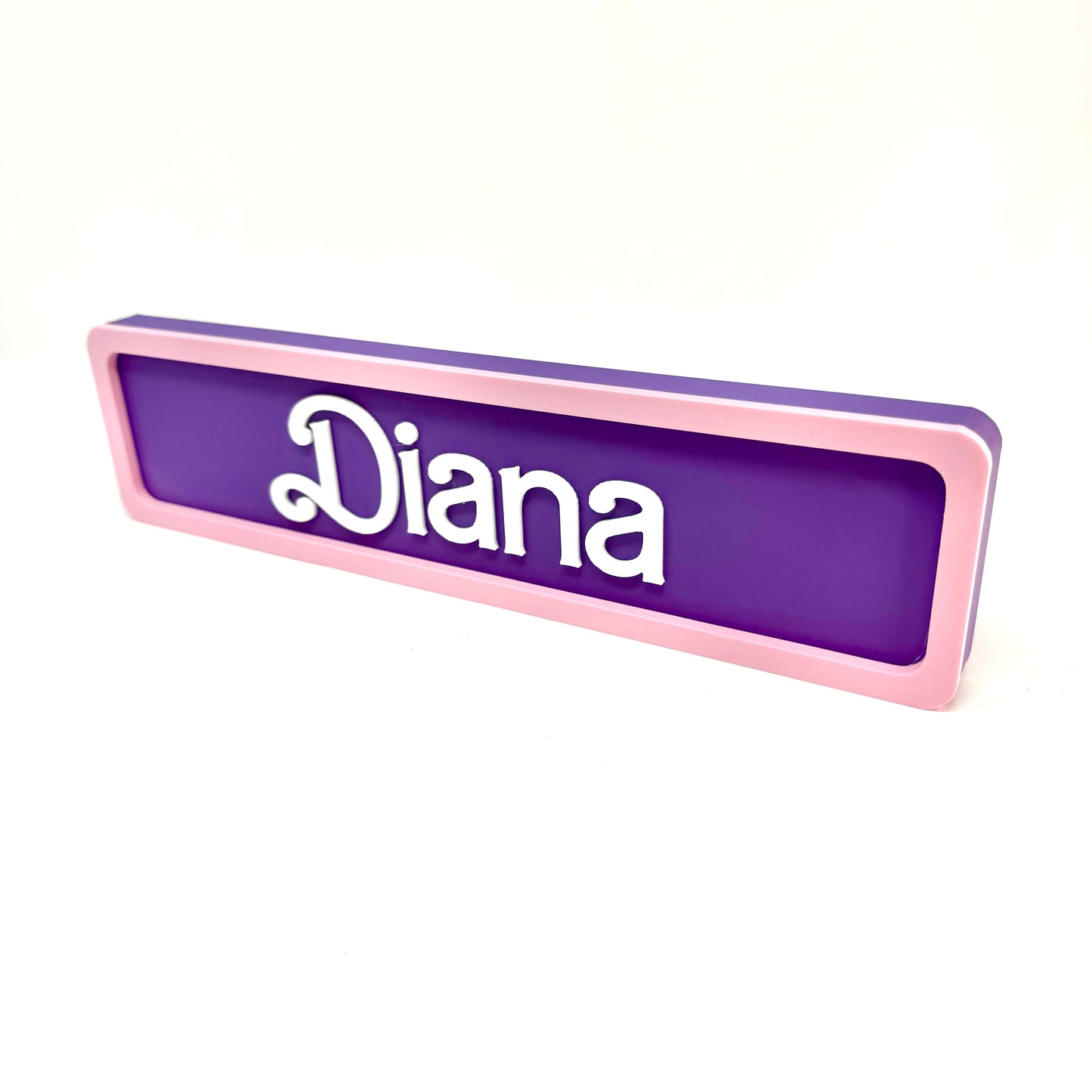 Barbie-Inspired Personalized Custom 3D-Printed Name Sign
