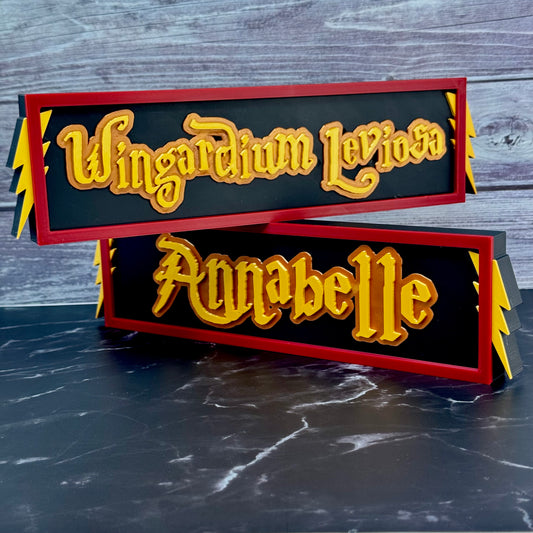 Harry Potter-Inspired Personalized Custom 3D-Printed Name Sign