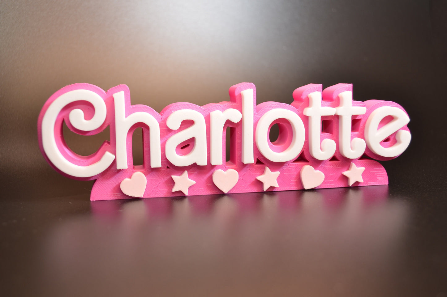 Barbie-Inspired Personalized Custom 3D-Printed Name Sign