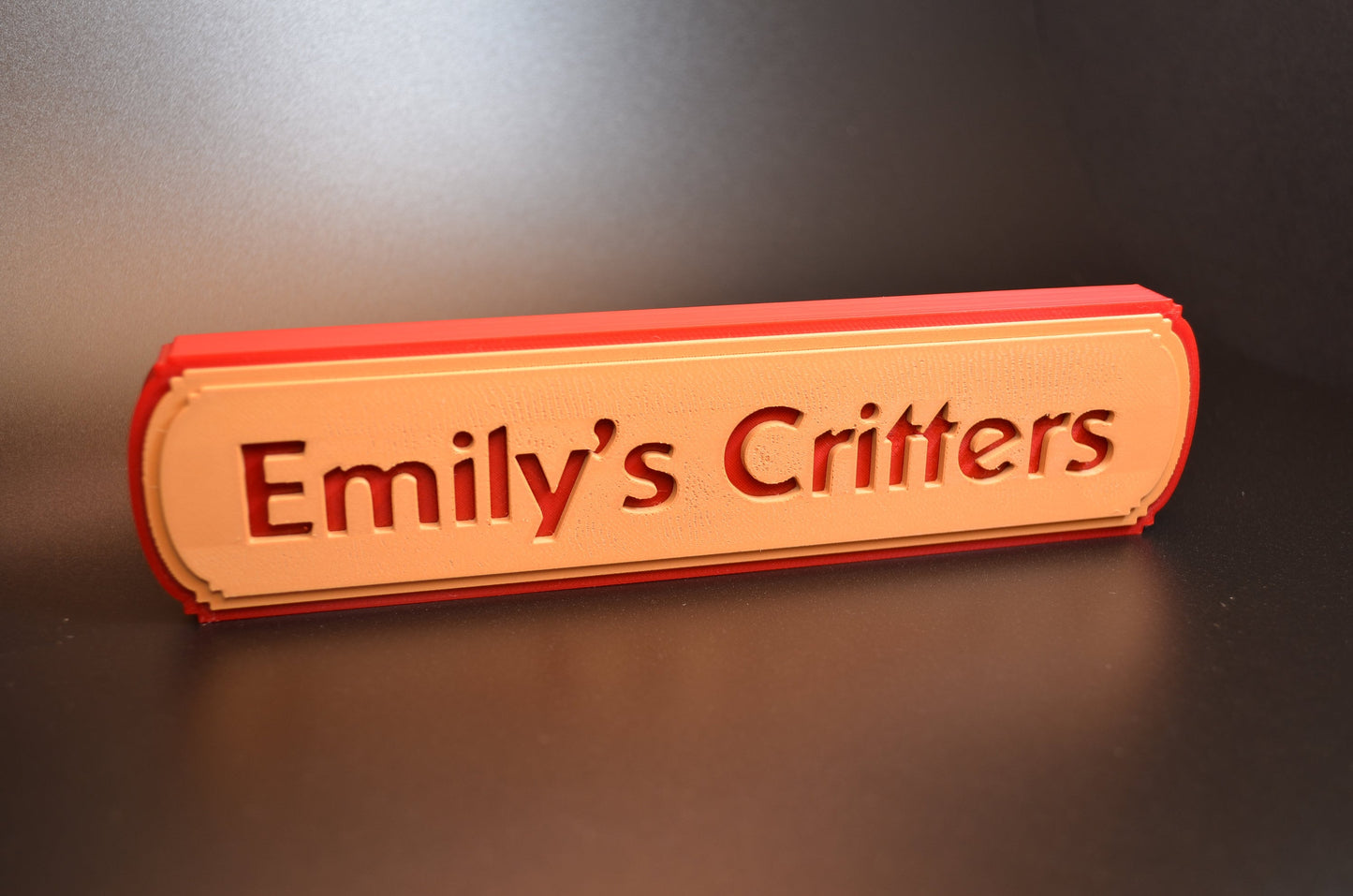 Calico Critters-Inspired Personalized Custom 3D-Printed Name Sign