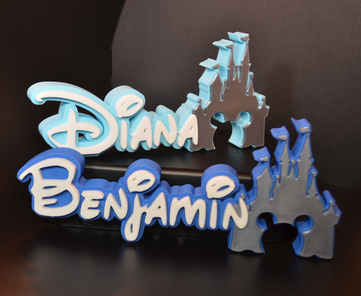 Custom Sign Disney Disney-Inspired Personalized Custom 3D Printed Name Sign – CAL BrickLab 3D